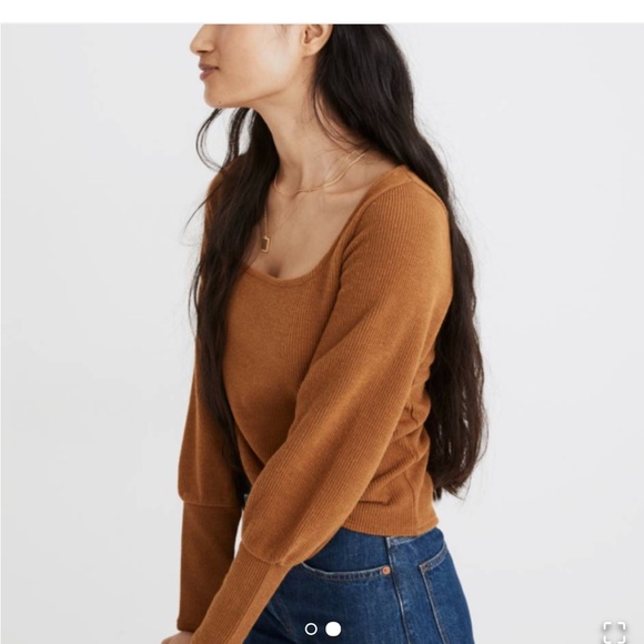 Madewell ottoman sqaure neck in autumn - Picture 2 of 16